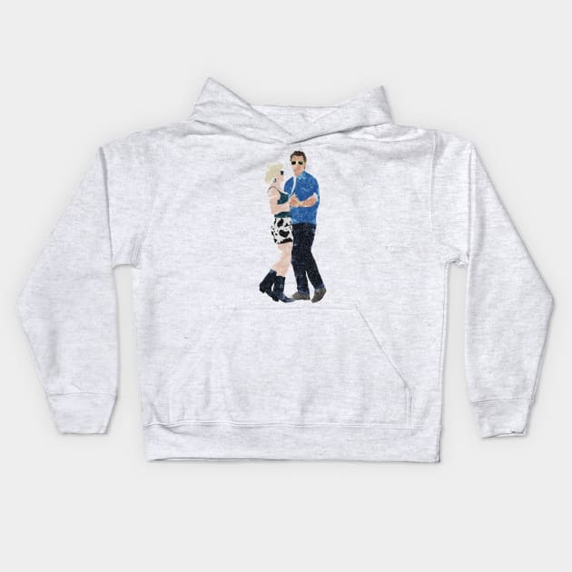 True Romance Clarence and Alabama dancing Kids Hoodie by FisherCraft